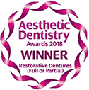 Aesthetic Dentistry Awards 2018 winner, Restorative Dentures (Full or Partial)